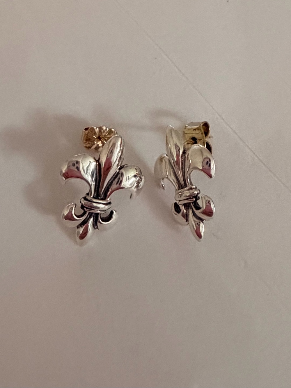 Mignon Faget Sterling Silver Fleur-de-Lis Earrings - Classic Women's Jewelry